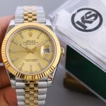 Rolex Datejust 8215 Movement 316L Steel 41*10.8mm Men Gold/Black Dial Watch